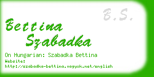 bettina szabadka business card